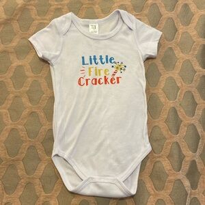 Little firecracker 4th of July onesie